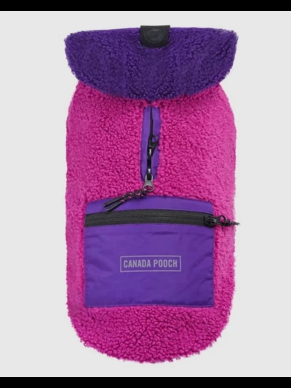 Soft Fleece Dog Hoodie in Pink and Purple - Cozy Pet Jacket